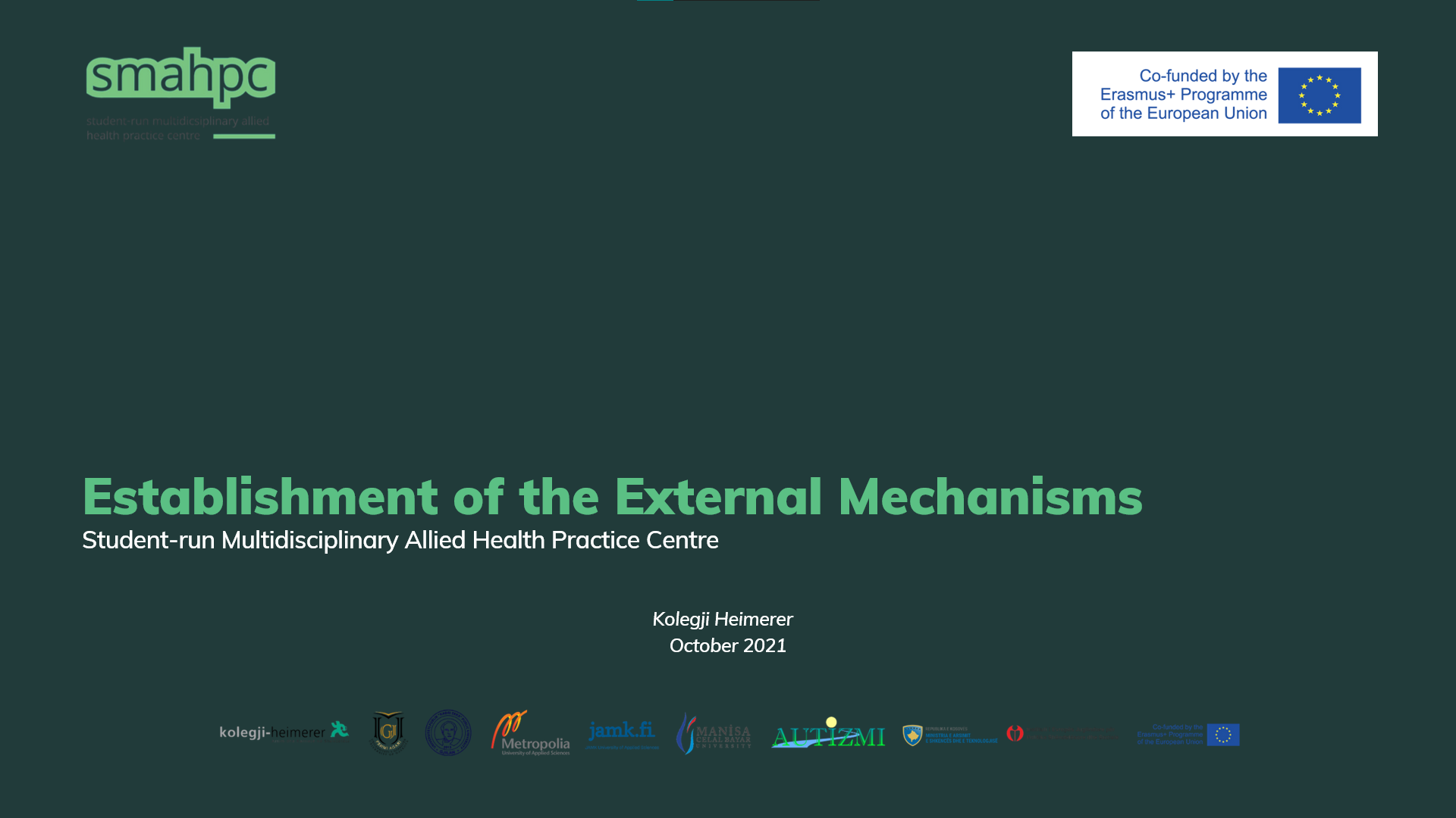 Establishment of the External Mechanisms